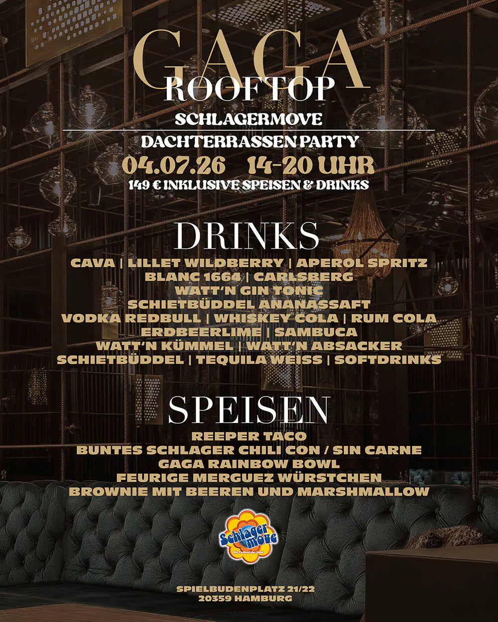 GAGA Rooftop Schlagermove Dachterrassen Party