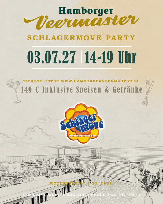 Veermaster Schlagermove Dachterrasse Ticket 2027